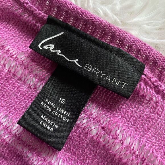 Lane Bryant Open Front Ombré Purple Sweater Cardigan Size 16 - Picture 5 of 7